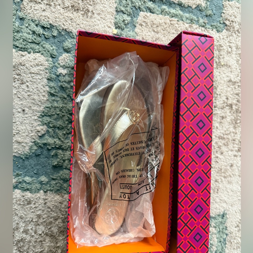 Tory Burch Metallic Gold Sandals - Picture 3 of 4